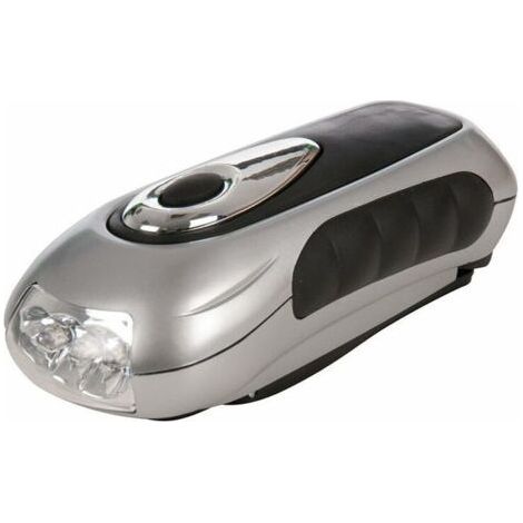 Hand Crank Flashlight No Battery Required, Eco-Friendly, for Camping, Hiking (1/4)