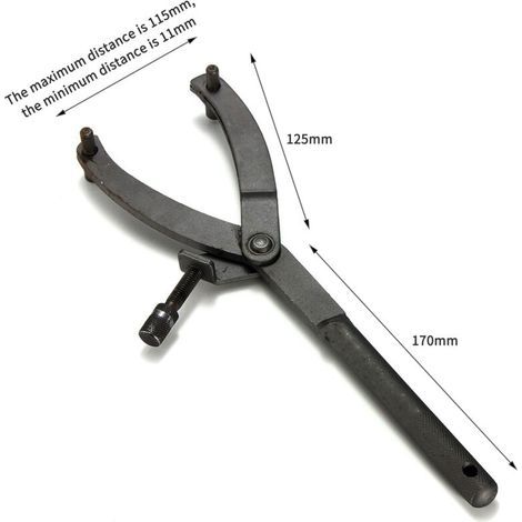 Llave inglesa ajustable profesional + extractor de magneto – Kit de reparación de poleas de correa de motocicleta (soporte de bloqueo incluido) – Herramienta mecánica duradera (1/4)