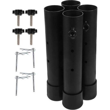 Rallonges de pieds de table, conception pliable réglable en 4 pièces, construction robuste, adaptées aux bureaux et aux tables à manger, offrant un support stable. (1/5)