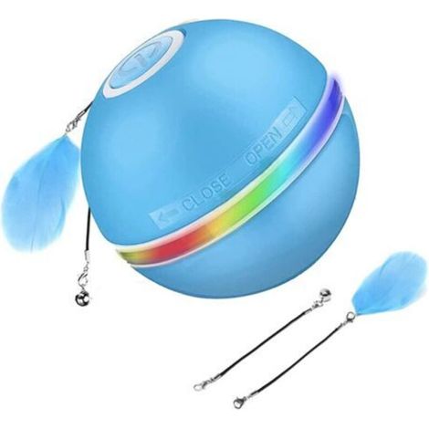 Interactive Cat Ball, LED Light, 360° Auto Rotation, USB Charging, Auto Shut Off After 30 Minutes, Blue (1/5)
