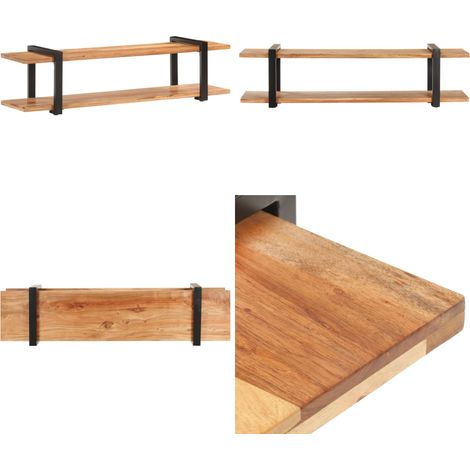 Meuble TV 160x40x40 cm Bois d'acacia massif - Meubles Tv - Meuble Tv Industriel - Meuble Tv Acacia - Meuble Bas - Rangement Media - Home & Living