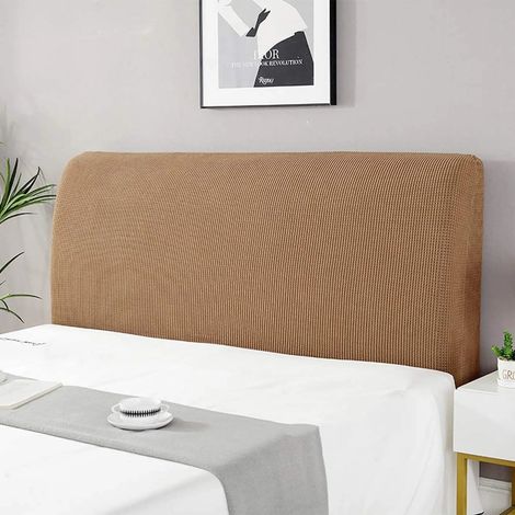 MINKUROW Kopfteil-Schonbezüge/Abdeckung, Kopfteil-Abdeckungen, Bettgestell, einfarbig, gesteppter Bezug, Staubschutz, all-inclusive, elastischer Kopfteilbezug, Schlafzimmer-Kopfteil, Titan-Imitation, (1/5)