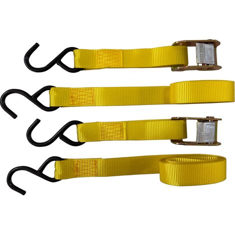 NASTRO DI ANCORAGGIO AD UNCINO CON FIBBIA mt. 2 x mm 25 - port.250 kg - pz.2 / con fibbia