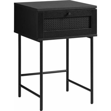 Selsey Mogest - Mesita de noche - 45 cm - Negro (1/5)