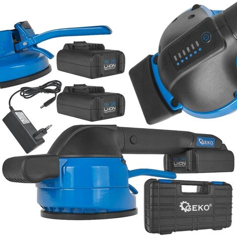 Vibrations-Akku-Saugnapf zum Fliesenlegen - Set mit Ladegerät und 2x18V-Batterien (4) (1/3)