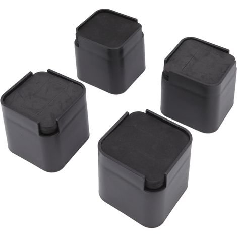 Ensemble de 4 rehausseurs de lit en caoutchouc multifonctionnels et sécuritaires pour meubles, tables, chaises, canapés et armoires (1/5)