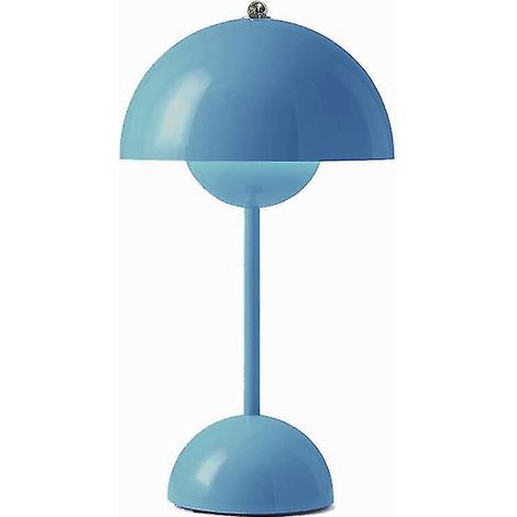 LED-Tischleuchte in Blütenknospenform, Nachtlicht, Pilz-Tischleuchte, skandinavischer Stil, für Nachttisch, Schlafzimmer, Büro, schlichte und moderne Dekoration, UK-Stecker, himmelblau (1/4)