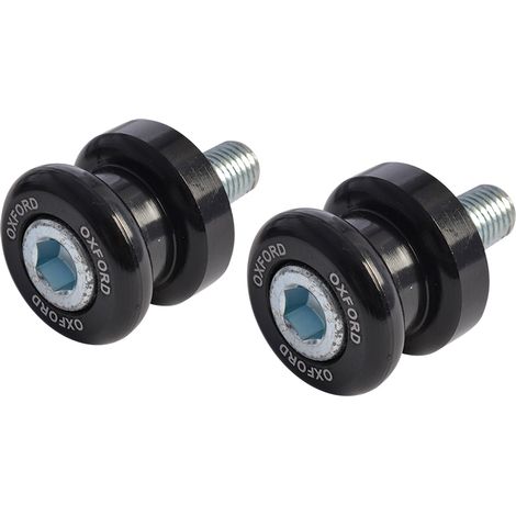 Galets de bras oscillant OXFORD Bobbins M8 avec entretoise pour BMW 1000RR, noirs