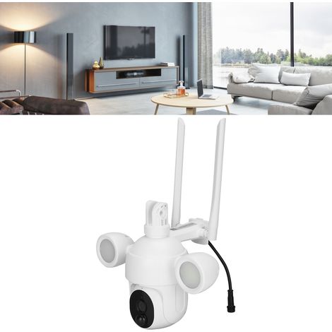 Caméra de surveillance solaire B300 avec oscilloscope, éclairage, interphone bidirectionnel et détection de présence PIR (1/5)