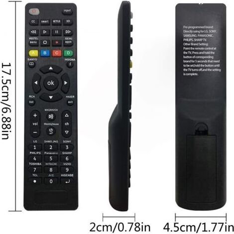 Télécommande universelle de remplacement pour téléviseur intelligent LG - Configuration facile de la télévision (1/2)