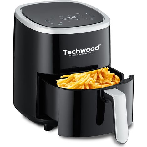 Friteuse sans huile Techwood TFR-358SHD 3.5 L 1 Kg de frites Puissance 1200W Coloris Noir (1/5)