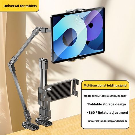 Support entièrement métallique pour téléphone et tablette, idéal pour la diffusion en direct sur ordinateur, support réglable pour iPad (1/5)