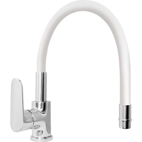 Miscelatore lavello serie torpedo a bocca alta, bianco (1/2)
