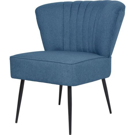 Chaise de cocktail Chaise haute de bar Tabouret de bar Bleu Tissu BSRHS957958 (1/5)