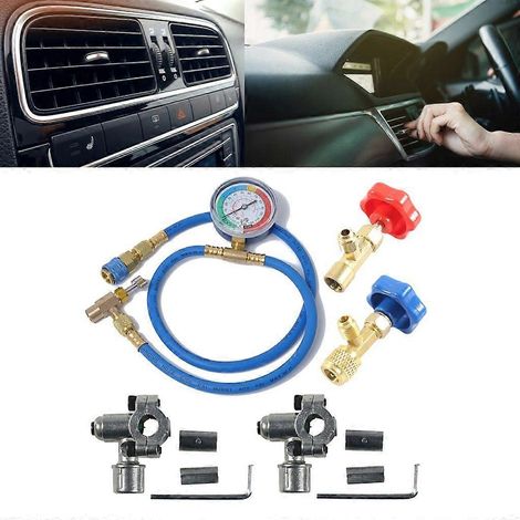 Kit de recharge pour climatiseurs et réfrigérateurs avec tuyau flexible pour professionnels (1/4)