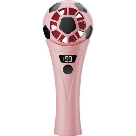 Coupe du monde de football 2026, mini-ventilateur portable rechargeable par USB, idéal pour les jours de match, cadeau pour les supporters, rose (1/5)