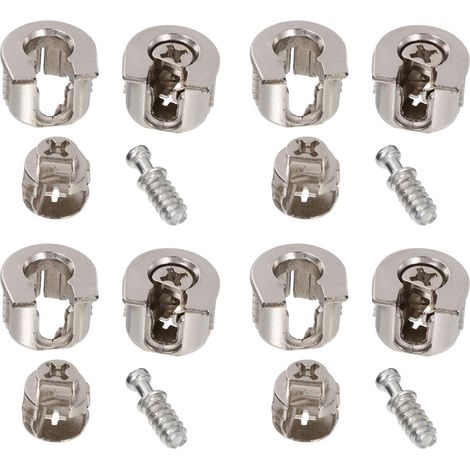 10 PièCes Connecteurs Excentriques Pour Meubles, Raccords De Verrouillage à Came, Fixation De Meubles, Alliage, 2.0  2.1  1.5cm (1/5)
