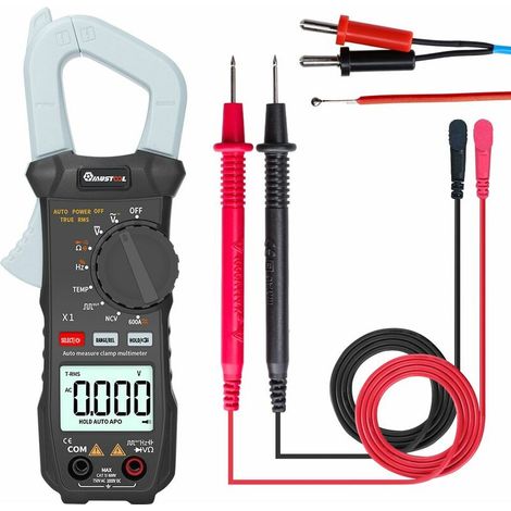 RMS digital clamp multimeter MUSTOOL X1 Pocket 6000 counts AC DC Square wave automatic output & Omega/ V / A / Diode / Frequency / LCD continuity test Meter WASHED (1/5)