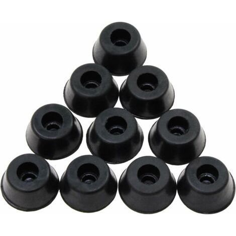Alovez - Cabinet Rond Noir Cas en Caoutchouc Table Chaise Jambe Pied Pied Pieds Protecteur Anti-dérapant Circulaire tampons de Pare-Chocs 17 x22 x 10mm 50 PCS (17 x22 x 10mm) (1/5)