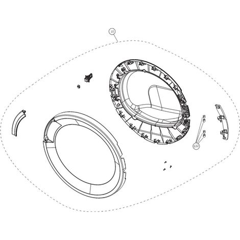 Porta completa con codice 10 - Asciugatrice - BEKO - 4354951