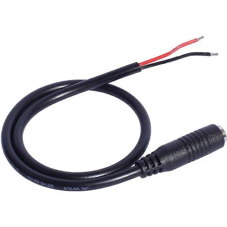 Câble d'alimentation 5 V CC, connecteurs femelles cylindriques de 3,5 mm x 1,35 mm, longueur 30 cm, avec cordon de raccordement (1/4)