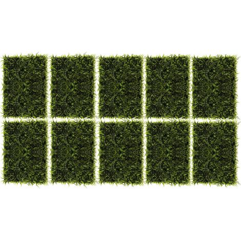 Lot de 10 Panneaux Mur Végétal Artificiel 60 x 40 cm Décoration Murale 2.4 m² - Livraison gratuite