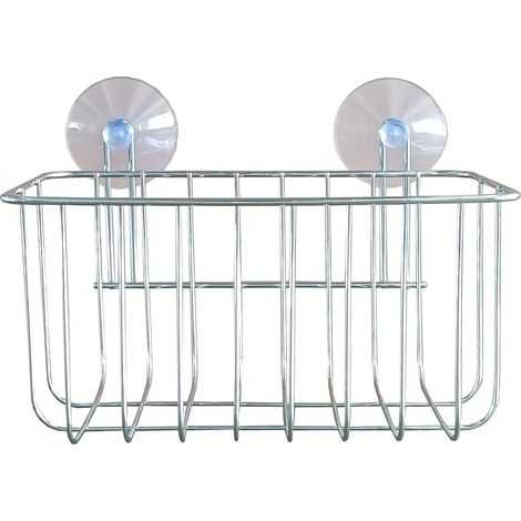 Panier de Douche (22,5 x 12,5 x 14,5 cm) Filaire Basic Chrome, Métal (1/4)