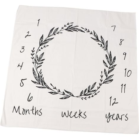Baby-Meilensteindecke – Monatliche Meilensteine – Langlebige Farben – Weich – Exquisite Baby-Foto-Decke für Jungen und Mädchen (1/5)