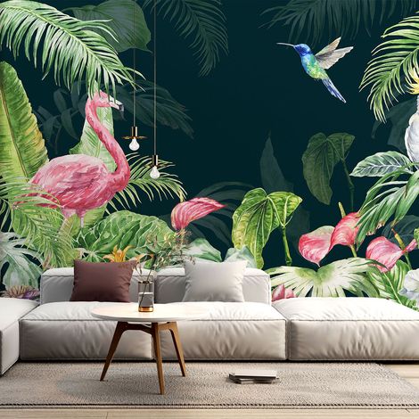 Papier peint panoramique Enfants - Forêt tropicale - 480 cm x 320 cm (1/4)