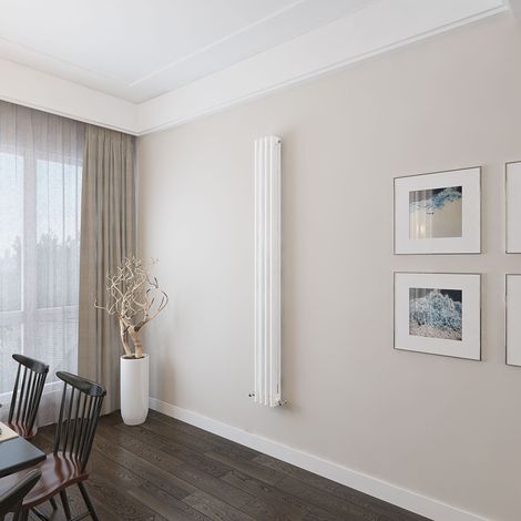 AICA 1800x200mm 3 Column Vertical White Radiator Central Heating Cast Iron Style (1/4)