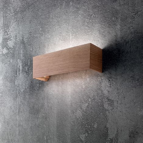 FABAS LUCE 3383 21 215 LAMPE MURALE BADIA LED 16 W 1440LM WARM WHITE COLOR CHÊNE 3383-21-215 (1/3)