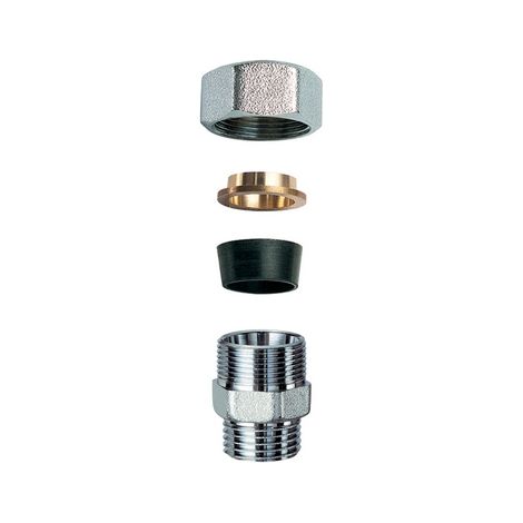 NIPLEX MASCHIO CROMATO C/MONOCONO IN GOMMA PER RAME- 1 x 22- FAR- pezzi 1