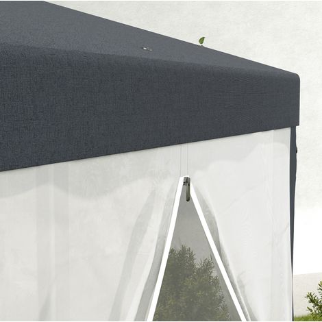 Pavillon Gartenpavillon Netz sechseckig Polyester HAVRYA