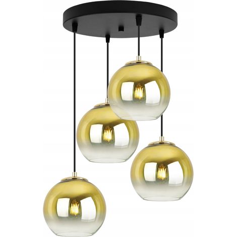 LÁMPARA DE TECHO COLGANTE PANTALLA DORADA 15 CM