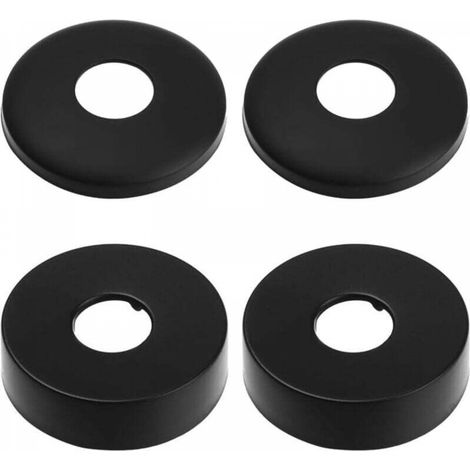 Rosace Robinet, Rosace Mitigeur Douche, 4 Noir De Cache Tuyau en Acier Inoxydable,Rosace Radiateur - Rosace pour Robinets De Douche, Robinets, Radiateurs (1/5)