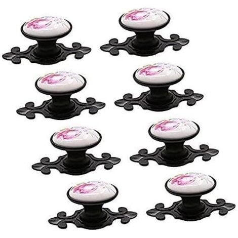 Lot de 10 poignées de porte, boutons de porte, boutons de meuble, ensemble de boutons de meuble, poignées de meuble en céramique, style vintage