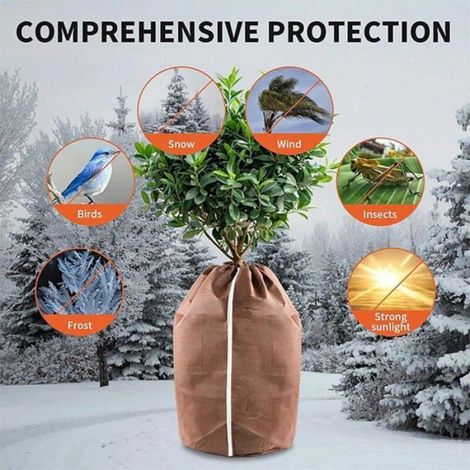 Housses Protection Contre Gel, Couvertures Anti-Gel, Sacs Gel Jardin Résistants, 45×50cm (1/4)