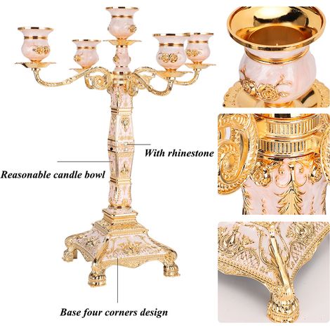 Candélabre Élégant pour Décoration de Table de Mariage et Salle à Manger Vintage (1/5)