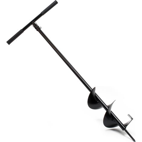 Xpotool – Tarière manuelle 150 mm – Longueur 118 cm – Poignée en caoutchouc pour forage précis – Pour sols durs et travaux de fondation