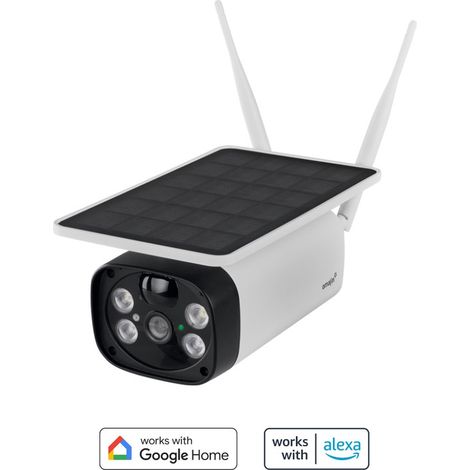OMAJIN by Netatmo, Telecamera Wi-Fi Esterno Senza Fili a Batteria, con Pannello Solare, visione notturna HD, sirena da 105 dB, rilevamento persone/movimenti/suoni, 2 Vie Audio, IP55, WIFI 2.4, OSC-01 (1/4)
