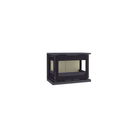 Estufa Leña Para Colgar Cristales a 3 Caras FM Modelo M-173 K INTERIOR DE VERMICULITA. CRISTAL SERIGRAFIADO