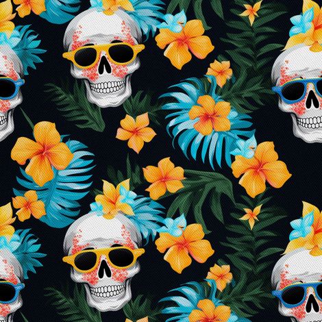 Tela decorativa para exteriores Oxford - Motivo de calavera I DX4226 (1/5)