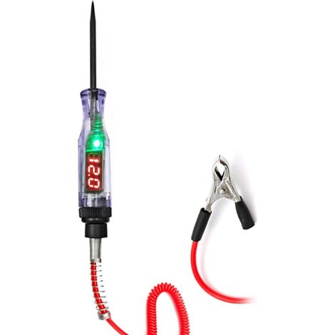 Eosnow 3-48V Portable Car Automotive Electric Digital Circuit Tester Tower Probe Test Pen Light With 2.8M Spring Wire (1/5)