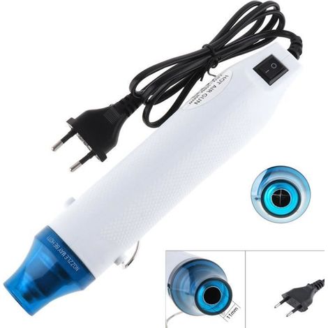 Décapeur Thermique, 300W Pistolet à Air Chaud pour DIY Rubber Stamp Convexe, DIY Feuille Thermique, Gaine Thermorétractable (1/4)