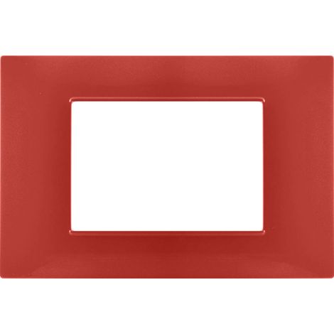 Placchetta per interruttore in metallo a 3 posti corallo cassetta 503 compatibile con vimar plana supporto cover (1/2)
