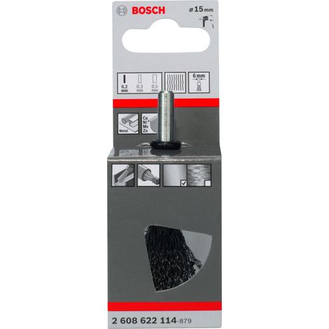 Bosch PRO  Metal clean  cepillo de  copa 15  x 0,20  mm vástago  recto -  2608622114 (1/2)