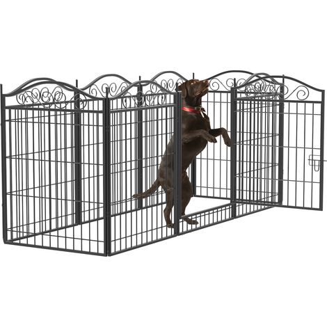 BingoPaw Heavy Duty Dog Pen Puppy Pen 8 Panel Pet Playpen for dog Cat Duck Rabbit Pet Exercise Pen Indoor Outdoor 80cm High