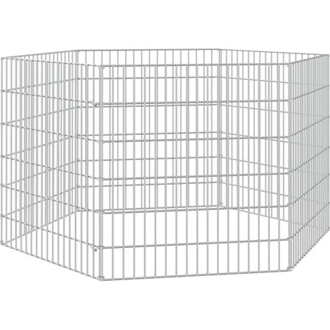 Maison Exclusive - Enclos pour animaux en liberté 6 panneaux 54x60cm fer galvanisé