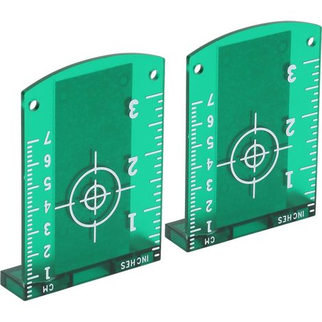 Bersaglio laser, 4 pezzi Bersaglio laser magnetico, laser a linea incrociata, mirino laser, 10 x 7 cm per allineamento e misurazione (2 verdi + 2 rossi)