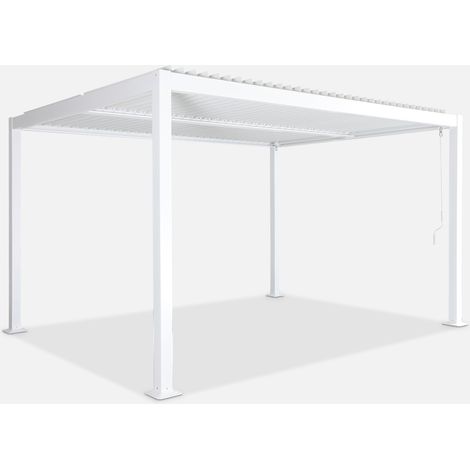 Pérgola bioclimática 3x4m de aluminio y acero con lamas orientables (1/5)